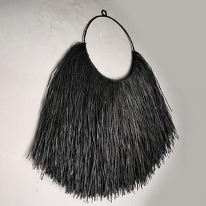 Art en herbe de mer pour la décoration de la maison, décoration suspendue en paille de raphia tissée, décoration murale en herbe de mer - Product Image 4