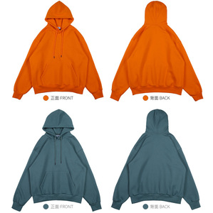 เสื้อสเวตเตอร์แบบสวมหัวตัดขอบเสื้อฮู้ดทรงโอเวอร์ไซส์ - Product Image 3