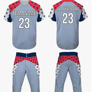 Ensemble de pantalons en jersey de baseball pour enfants et jeunes, uniforme personnalisé tendance avec logo de l'équipe imprimé sur le devant - Product Image 6