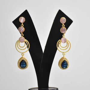 Lightweight Long Drop Dangle Earrings With Zircons <b>Statement</b> Fashion <b>Jewelry</b> From Manufacturers Long Dangle Fashionable Earring - Product Image 1