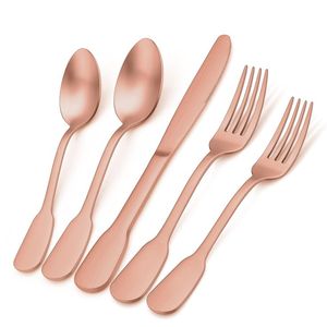 Couverts classiques élégants de luxe pour mariage, couverts de haute qualité, couteau, cuillère, fourchette, restaurant, ensemble de couverts modernes dorés pour mariage - Product Image 3