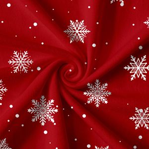 T-shirt personnalisé pour femmes avec impression de Noël et flocon de neige pour femmes T-shirt souple respirant à manches courtes pour femmes - Product Image 5