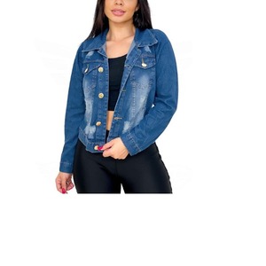 Women's Casual Denim Jacket Knitted Cotton <b>Quilted</b> Breathable Fashionable Autumn Loose Zipper Design Washed for <b>Summer</b> Winter BD - Product Image 1