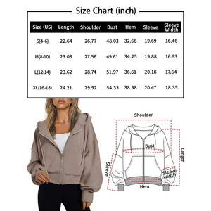 Fashionable <b>Women</b> Winter Thick <b>Thermal</b> Lightweight Fleece Unlined Cropped Running Hoodie Cotton breathable Knitted In 2026 - Product Image 6