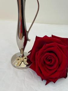 Jarrón Estilo Jarrón con Acabado Plateado, Perfecto para Arreglos Botánicos, Exhibición de Plantas de Interior y Esquinas Decorativas, de la India - Product Image 4