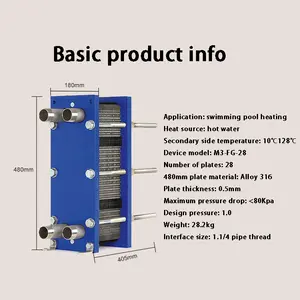 Disesuaikan 304 baja nirkarat Homebrew mesin pendingin bir Wort Chiller 60 piring penukar panas untuk bir Brew