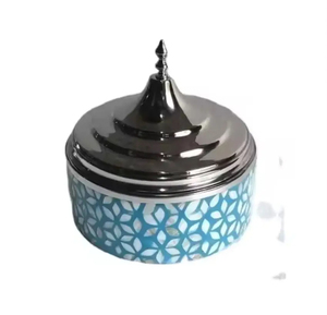 <b>Insulated</b> Gold Round Rice Casserole with Detailed Design and Lid Perfect for Elegant Wedding and Buffet Hot Pot <b>Serving</b> - Product Image 4