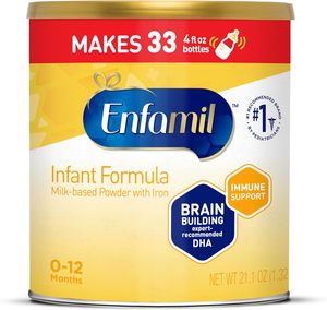 นมผงเอนฟาไมล์สำหรับทารก สูตรนมผสมธาตุเหล็ก โอเมก้า 3 ดีเอชเอ และโคลีน บรรจุกระป๋อง 21.1 ออนซ์ - Product Image 4