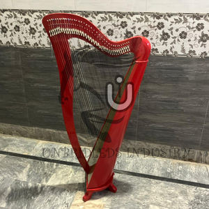 38-String Customized Design Celtic Lever Harp <b>Stand</b> Red Color Premium Quality BeechWood Durable Made Unbridleds Industry Strings - Product Image 1