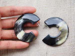 Handmade 100% Premium Quality Natural Buffalo Horn <b>Earrings</b> Eco-Friendly Natural Crafts - Product Image 6