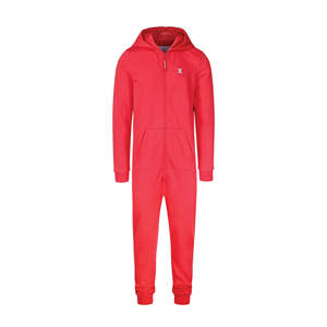 80% coton 20% Polyester dos brossé coton à l'intérieur deux voies YKK qualité fermeture éclair rouge vif unisexe Original Onesie - Product Image 6