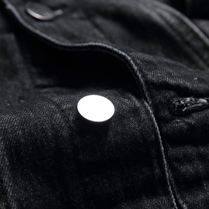 Veste en jean en gros pour hommes, de haute qualité, surdimensionnée, décontractée, mode, vestes en jean d'hiver pour hommes, MOQ faible - Product Image 4