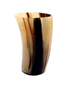 Navire à boire en corne d'animal artisanal rustique traditionnel tasse en verre en corne rustique pour les fêtes - Product Image 5