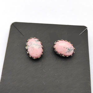 Rhodonite naturelle 14x10mm ovale en argent sterling 925 boucles d'oreilles de créateur 5.07 gm faites à la main bijoux fins pierres précieuses femmes boucles d'oreilles - Product Image 5