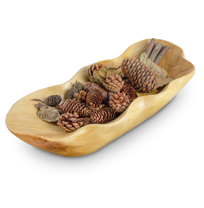 Cuenco decorativo de madera Cuenco de masa de madera de forma ovalada de alta calidad Bonito cuenco de masa de madera de acacia pulido artesanías hechas a mano - Product Image 6