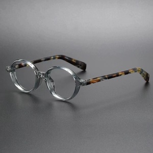 Nouveau Designer Bleu Lumière Lunettes pour Hommes UV400 Ordinateur Vintage Transparent Marron Petit Ovale Monture De Lunettes Optique - Product Image 3
