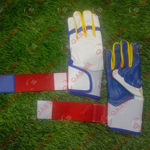 Dernier modèle de gants de frappeur de baseball multicolores en cuir de vachette de la meilleure qualité Gants de frappeur à sangle réglable pour les joueurs - Product Image 6