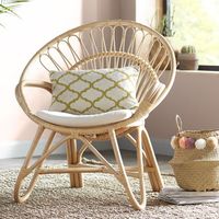 Haute qualité nouveau Design naturel salle à manger rotin chaise coussin en osier chaise de jardin mobilier d'extérieur pliable salon artisan