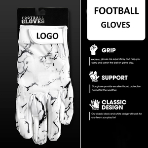 Gants de receveur de football américain professionnels, logo personnalisé, paume complète, adhérence en silicone, gants d'entraînement, gants de football collants - Product Image 6