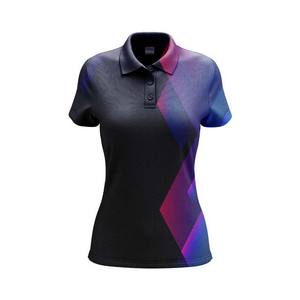 Camisetas Polo de estilo callejero de alta calidad con impresión por sublimación de diseño de logotipo personalizado OEM de talla grande de algodón para mujer 2025 - Product Image 6