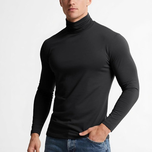Men <b>Mock</b> <b>Neck</b> Long Sleeve Pullover Custom Design OEM ODM Cotton Casual Sweatshirt <b>Top</b> Layering Apparel - Product Image 2