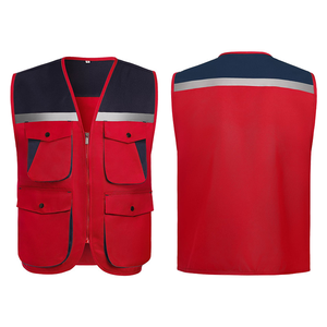 Chaleco de trabajo de fotografía con logotipo personalizado, ropa de seguridad reflectante, chaleco para pesca, ropa de trabajo reflectante, chaleco con múltiples bolsillos - Product Image 3
