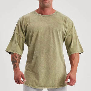 Accesorios de Ropa para Hombre, Camisetas Casuales con Lavado Ácido, Venta al por Mayor, Alta Calidad, Transpirables, de Secado Rápido, Ecológicas, 100% Algodón - Product Image 1