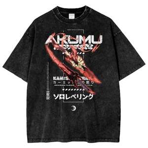 T-shirt surdimensionné personnalisé en coton lourd imprimé graphique décontracté pour hommes t-shirts vierges vintage lavés à l'acide chemises pour hommes - Product Image 5