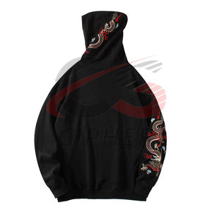 Sudadera con capucha bordada precio calidad al por mayor Sudadera con capucha bordada de alta calidad hombres Sudadera con capucha bordada personalizada de gran tamaño hombres - Product Image 4