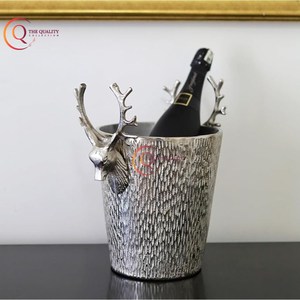 Wholesale Metal Ice Cube Bucket With Handle Easy to Hold Soft Drinks Cooled Storage <b>Basket</b> Indoor Party Deer Head Design Handle - Product Image 1