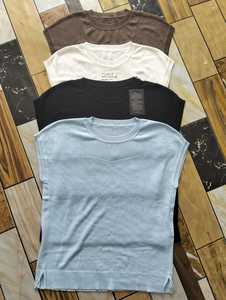 เสื้อแฟชั่นผ้าฝ้ายถักแบบสวมหัวของผู้หญิงเสื้อครอปแขนสั้นทรงสลิมฟิตสำหรับฤดูหนาว - Product Image 5