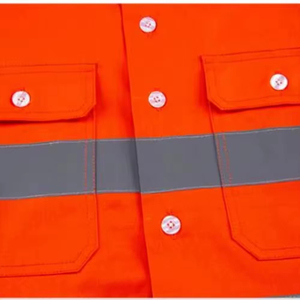 Camisas de Trabajo de Algodón de Manga Larga para Hombre, Ropa de Verano, Camisa de Trabajo de Manga Larga con Reflectante de Alta Visibilidad - Product Image 6