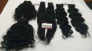 Extensiones de cabello humano Remy indio sin procesar HAIR KING de 30 pulgadas, máquina de bucle de onda recta de doble trama cruda - Product Image 3