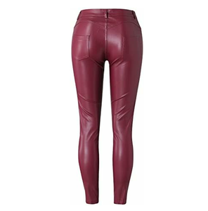 Pantalon en cuir pour femmes, tenue décontracté, haut de gamme, respirant, pantalon en cuir pour femmes personnalisé - Product Image 1