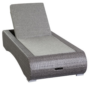 Lettino Prendisole di Lusso Venezuela con Telaio in Alluminio Grigio e Ruote, Nuovo Arredo da Esterno per Bordo Piscina o Cortile - Product Image 3