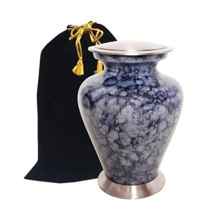 Venta al por mayor personalizado mármol azul latón cremación urna estilo americano suministros funerarios con ataúd Accesorios - Product Image 1