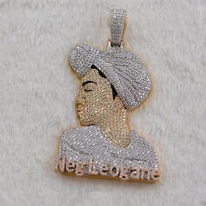 IcedOut BOY pendentif personnalisé VVS1 Moissanite et breloque en argent 925 bijoux Hip Hop pour lui/son testeur de passe - Product Image 2