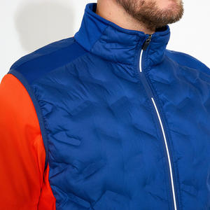 Chaleco con cremallera transpirable bordado con logotipo personalizado para hombre, chaqueta de golf sin mangas de punto transpirable, ropa exterior informal de verano - Product Image 2