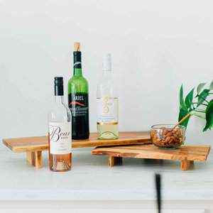 Tabla de queso de bambú desequilibrada 2025 con diseño de aspecto antiguo de acero inoxidable para el hogar y el restaurante, Decoración de mesa para picar - Product Image 4