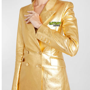 Pu chaqueta de cuero de moda abierta traje de las mujeres - Product Image 2