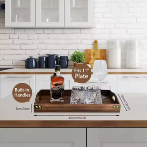 Plateau de service en bois naturel de qualité supérieure Design élégant et léger par Decor Impex pour servir des boissons à usage alimentaire et décoratif - Product Image 5