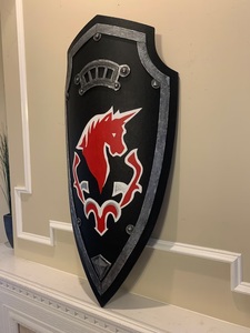 โล่คอสเพลย์แนวแฟนตาซี SCA จากนักรบชั้นสูงโล่สีดำเฮเทอร์ยุคกลางทำจากโลหะสำหรับวันแม่ของขวัญปีใหม่ - Product Image 3