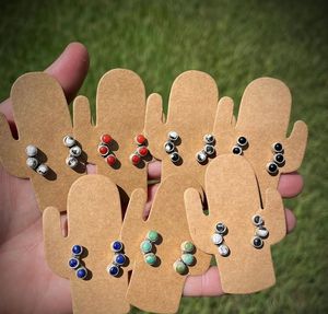 ต่างหูหินสามชิ้นเล็กทำด้วยมือเงินสเตอร์ลิงเครื่องประดับช่างฝีมือไม่เหมือนใครสำหรับผู้หญิงของขวัญสุดหรู - Product Image 6