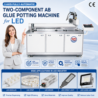 Machine de distribution et de scellement de colle haute précision 2K pour lampes LED, modules LED, alimentations, circuits imprimés et composants électroniques
