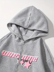 Sudadera con capucha y sudaderas de lana de alta calidad Sudadera con capucha de lana personalizada Diseño de mujer Sudadera con capucha y sudaderas de lana de gran tamaño para adultos a cuadros - Product Image 3