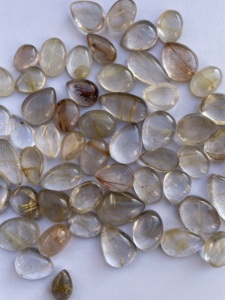 10mm 20mm 30mm Naturel Doré Rutile Quartz Pierre Lisse Rond Ovale Poire Dos Plat Cabochon En Ligne Alibaba Grossiste En Ligne - Product Image 4