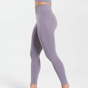 Legging de sport pour femme, compression, extensible, rehausseur de fessiers, pour le jogging, avec logo à la taille, longueur genou, autres modèles – Vente chaude - Product Image 2