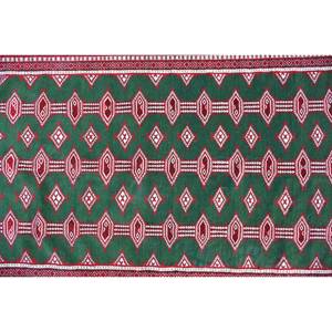 Tapis turc de grande surface classique vert rouge Patchwork Design 4.4x 6.2ft Kilim abstrait Rectangle couloir 10mm laine Latex tapis de chambre - Product Image 5