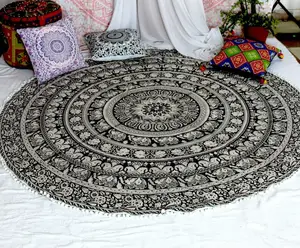 Ấn Độ thủ công Mandala Hippie Boho Bohemian tường treo Mandala bãi biển ném tấm trải giường bảng bao gồm Dã Ngoại vườn Thảm số lượng lớn