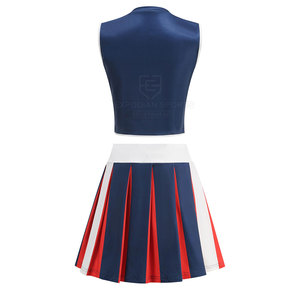 Ventes en gros à bas prix de tenues de cheerleading pour femmes, ensembles personnalisés avec votre propre logo, haute qualité, 100% polyester, OEM/ODM - Product Image 2